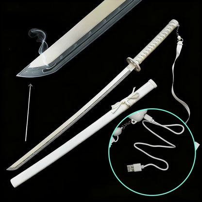 40inch Vapour Rukia Katana Glow Fog Sword Anime Bleach Cosplay Real Size Japanese Katana Original Samurai Led Lightsabre Gift