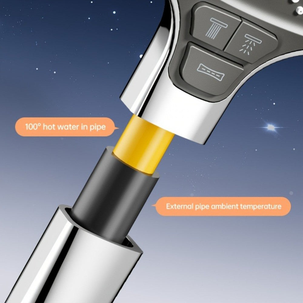 Chuveiro Turbo Pressurizado com 8 Modos, Painel Grande de 12cm, Chuveiro Econômico, Chuveiro com Filtro em ABS Reforçado à Prova de Explosão