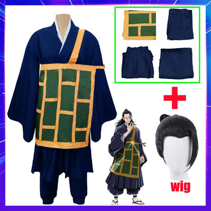 Anime Jujutsu Kaisen Geto Suguru Cosplay Costume Shirt Pants kimono Wig High School Uniform Full Set Adult Mens Party Clothes