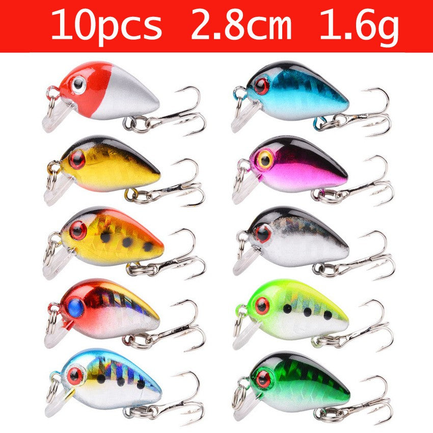 Conjunto de Iscas de Pesca Mini Truta Flutuante Isca Articulada Artifical Crazy Swing Isca Dura de Crank Bait Isca de Lápis