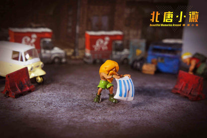 1:64 Metal Slug Genuine Tide Play Figura Snk Feita à Mão Metralhadora Pesada Lança-chamas Boneca Tanque Soldado Inimigo