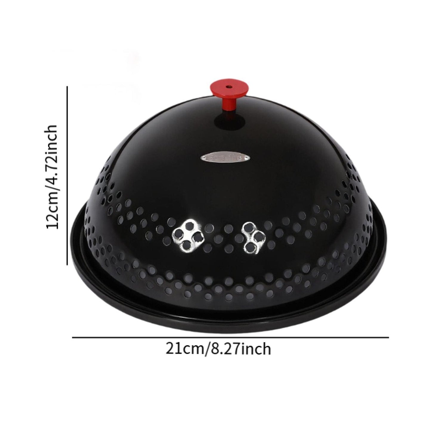 Pipoqueira Tampa Redonda Panela de Fritar Esmaltada Estoura Grãos Uso Externo Pipoqueira Premium Sem AGITAR Sem Mexer Preta