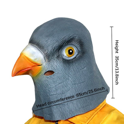 Pigeon Mask Funny Animal Cosplay Costume Latex Bird Head Mask Halloween Prank Prop Bar Club Rave Party Supplies Dove Mask