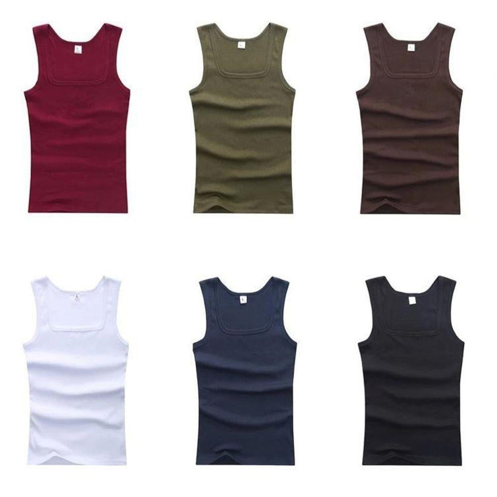 3pcs/lot Cotton Mens Tank Tops Sleeveless Solid Muscle Vest Undershirts Men's Clothes U-neck Gym Clothing Women Sleeveless Shirt