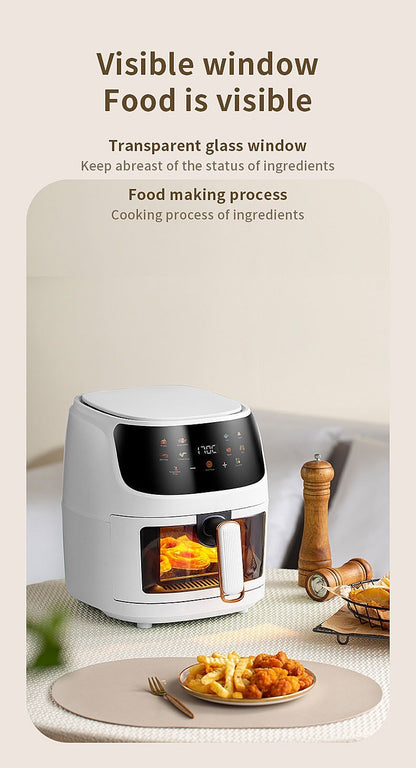Fritadeira Elétrica 8L Inteligente para Uso Doméstico Cozinha Pizza Cooker Sem Óleo Forno Torradeira Fabricante Atacado 110/220V