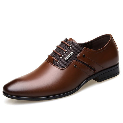 QFFAZ Big Size 38-47 Men Wedding Dress Shoes Black Brown Oxford Shoes Formal Office Business British Lace-up Men's Footwear