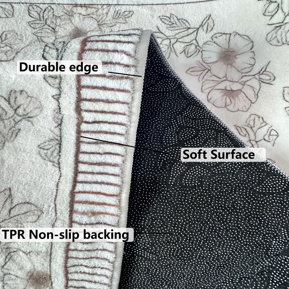 VIKAMA Cartoon Big Head Cat Floor Mats Waterproof Anti-Fouling Entrance Sofa Living Room Bedroom Home Decoration Carpet