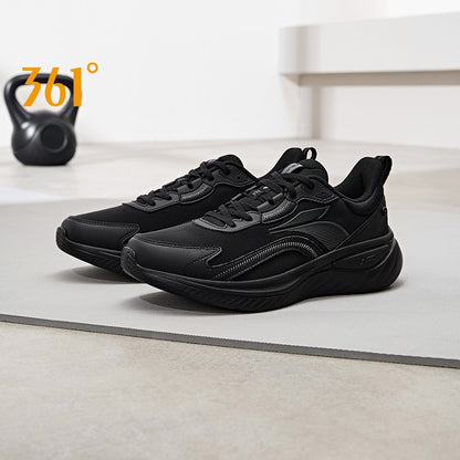 361 Degrees SoftFlow 3 Men's Running Shoes Autumn Leather Lightweight Shock-absorption Fitness Commuting Sneakers Male 672432232