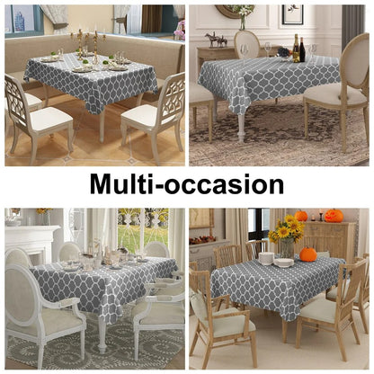 Kitinjoy Rectangular Tablecloth PVC House Table Cloth Waterproof Table Mat For Coffe Table Banquet Decoration Dining Table Cover