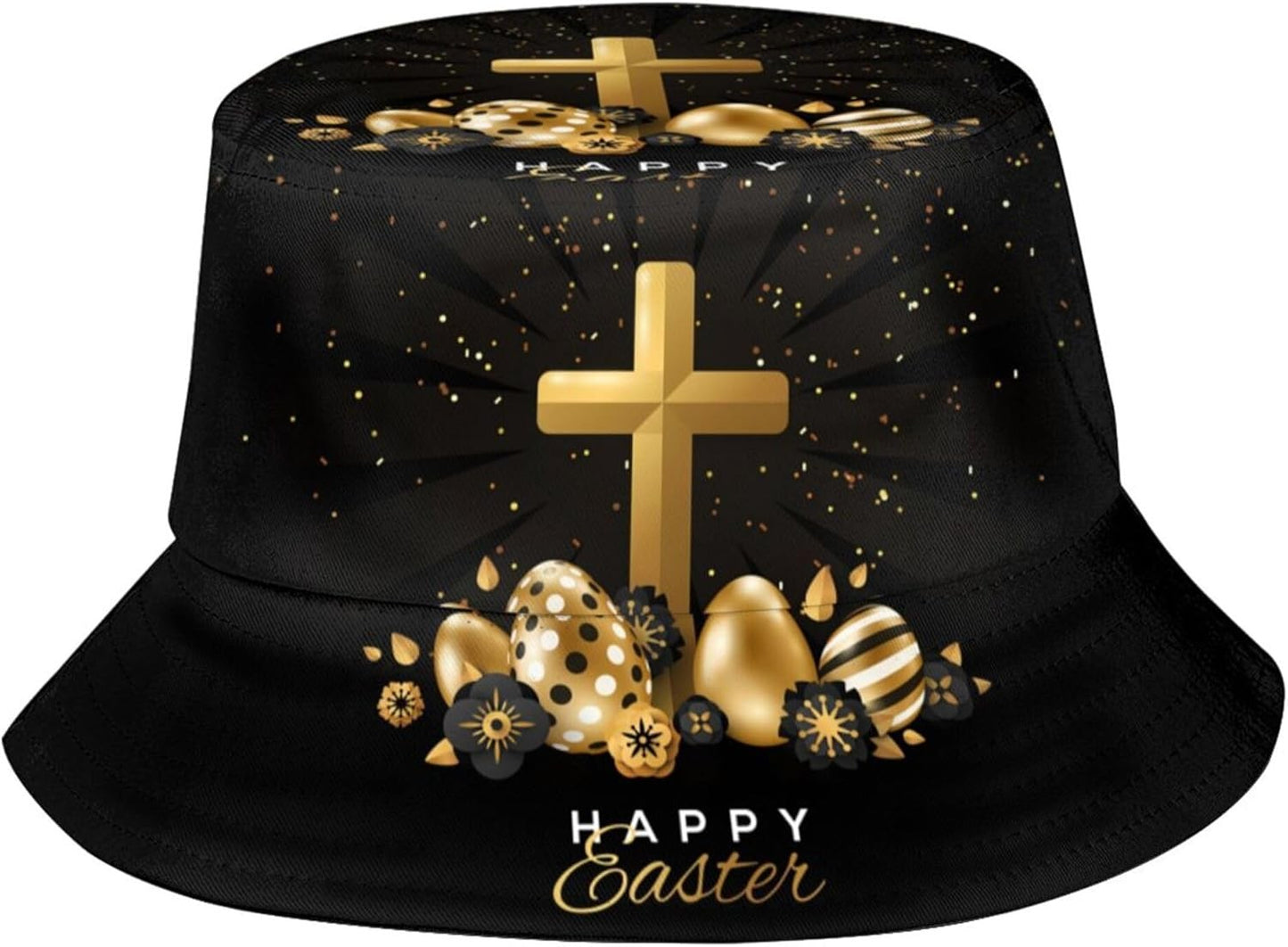 Easter Eggs 4 Bucket Hat for Women Men Summer Travel Beach Sun Cap Easter Hat Outdoor Fisherman Hat Unisex