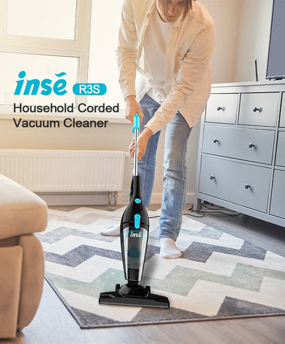 INSE R3S/R6X Corded Vacuum Cleaner Handheld Stick Vacuum Powerful 3 in1 Lightweight Vacuum Cleaners for Home Hard Floor Pet Hair