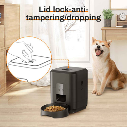 Comedouro Automático Inteligente para Gatos e Cães Máquina de Ração Lenta com Dosador Automático Temporizado e Quantitativo Tigela para Gatos e Cães