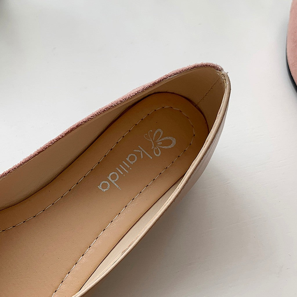 Women Shoes Fashion Splice Mule Flats Pointed Toe Ballerina Ballet Flat Shoe Zapatos Casual Slip On Shoes Mujer Loafers