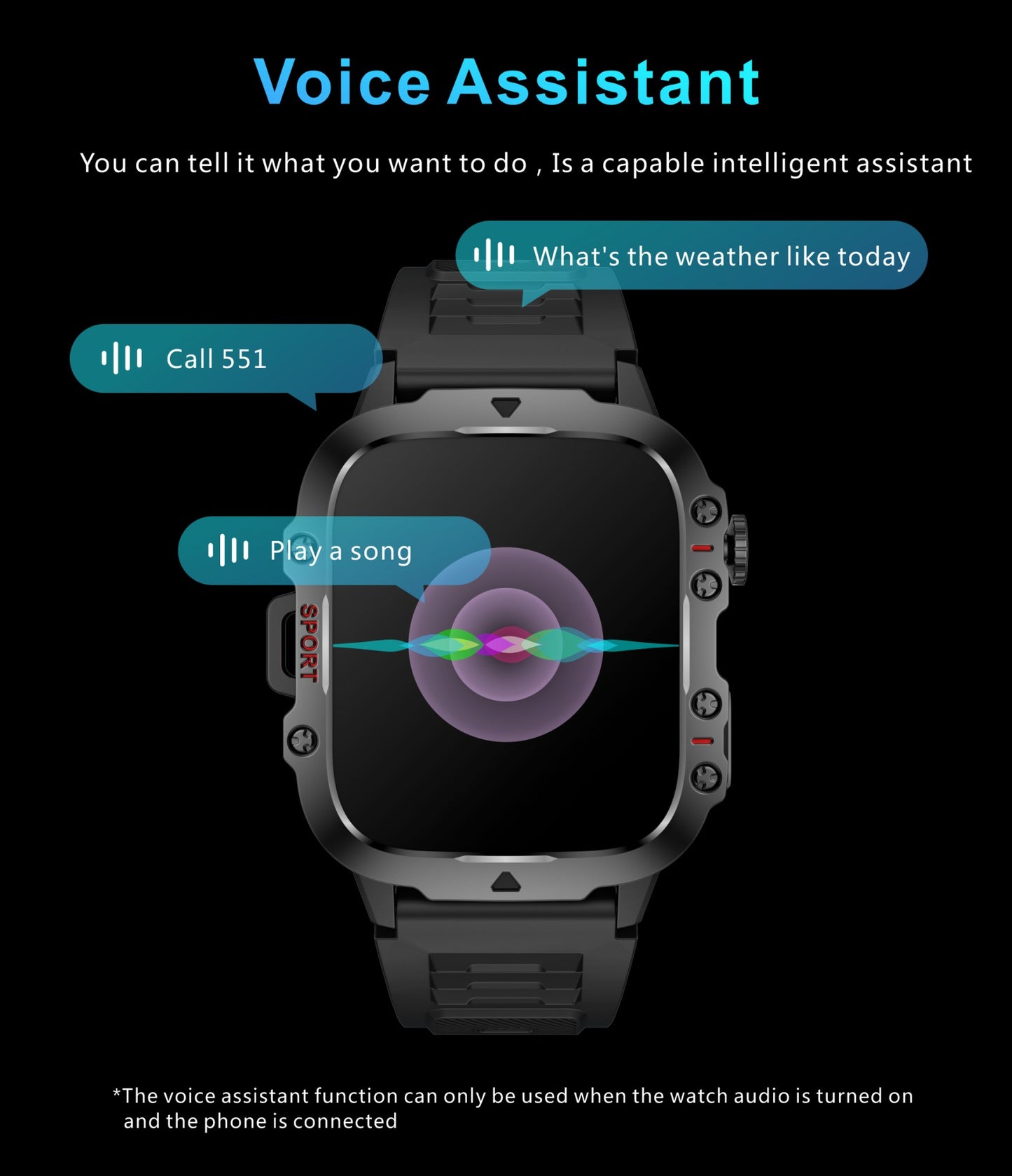 LIGE Outdoor Smart Watch Men 2.01" Screen 3AT Waterproof Watches Bluetooth Call Ai Voice Sport Smartwatch For Android Xiaomi IOS