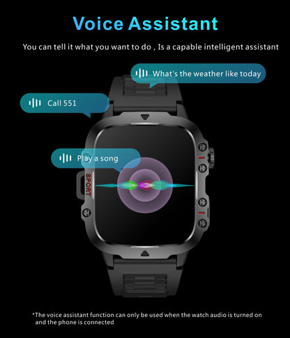 LIGE Outdoor Smart Watch Men 2.01" Screen 3AT Waterproof Watches Bluetooth Call Ai Voice Sport Smartwatch For Android Xiaomi IOS