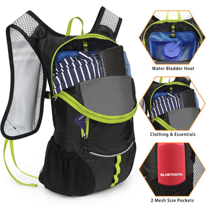 1 Mochila de Hidratação Leve, Mochila de Hidratação para Corrida com Reservatório de Água de 2L para Ciclismo