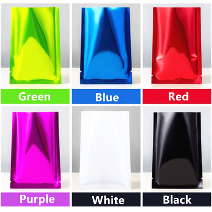 100pcs One Side Clear Laser Shiny Aluminum Foil Zip Lock Bags  Reflective Holographic Self-sealing Pouch for Fashion Accessories