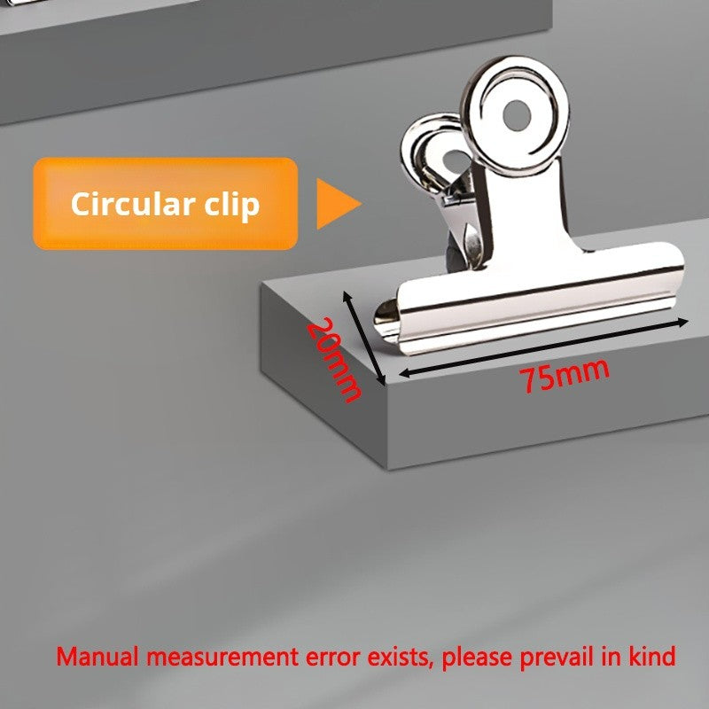 6pcs Stainless Steel Multifunctional Metal Binders Paper Binders Strong Binders School Office Home Stationery Supplies