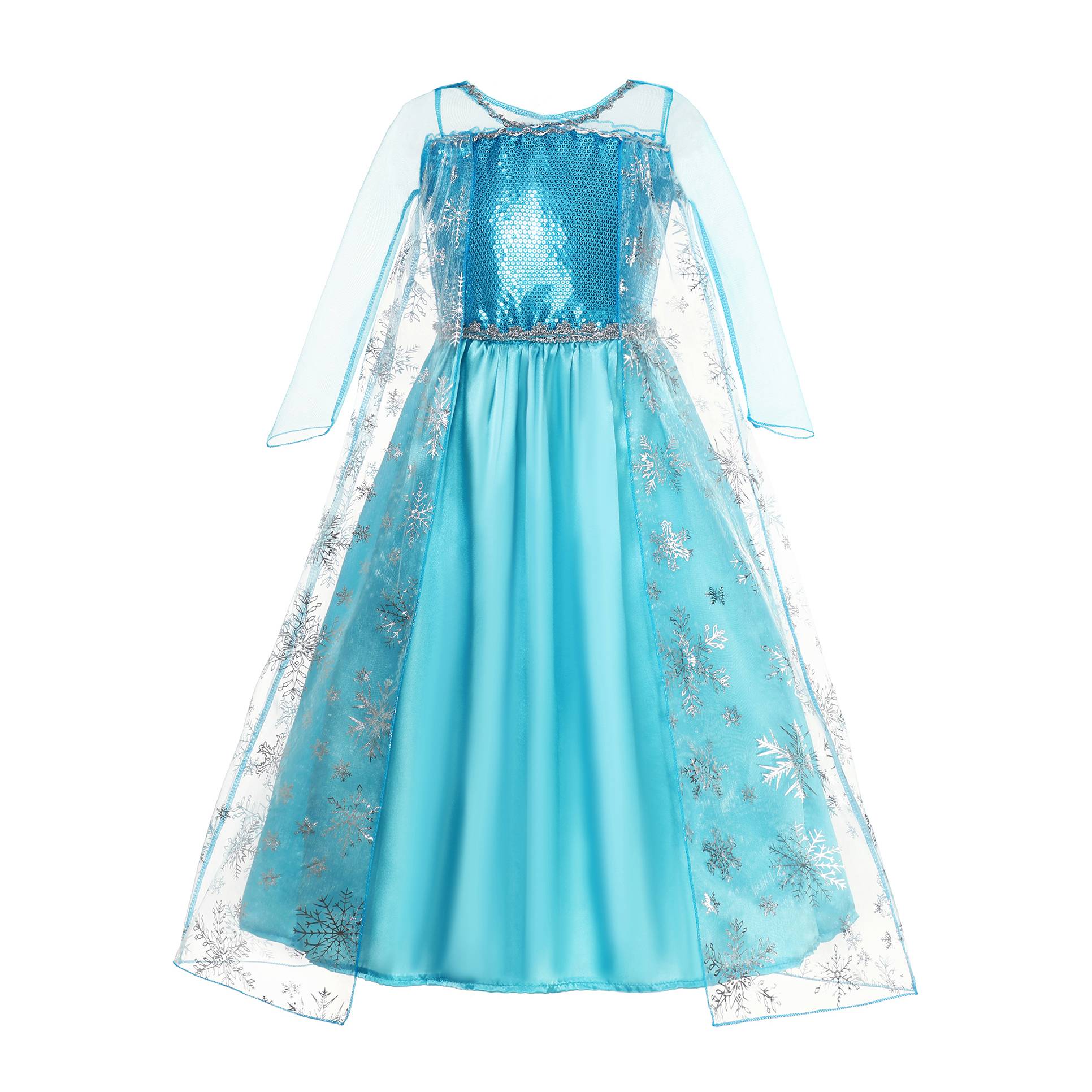 Girls Snow Queen Elsa Kids Costumes for Girl 2025 Carnival Party Prom Gown Robe-Playing Children Clothing Toddler Princess Dress