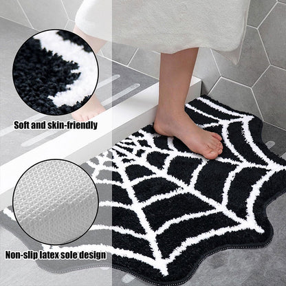 Halloween Bath Mat Gothic Bedroom Carpet Spider Web Floor Bathroom Home Decor Decoration Kitchen Living Rugs Room Rug Mats