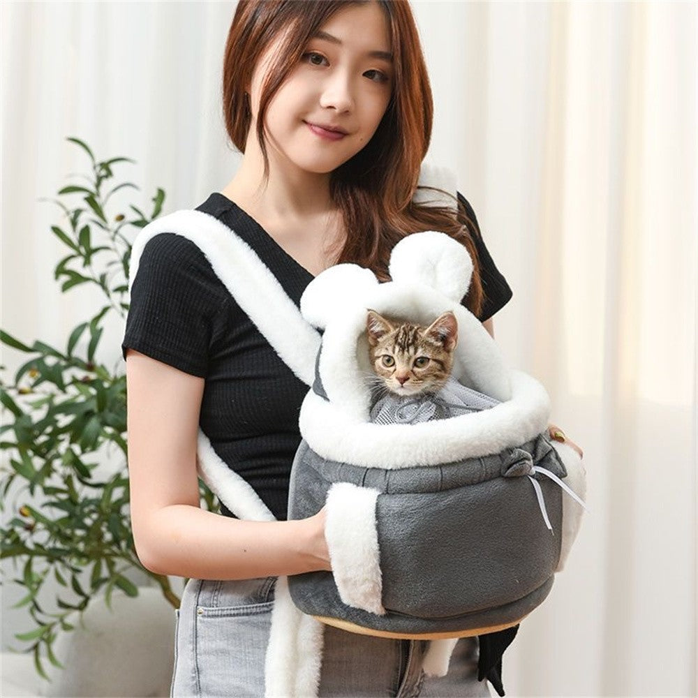 Mochila de Transporte para Cães Chihuahua para Viagem ao Ar Livre, Bolsas de Transporte de Inverno Quentes para Animais de Estimação Pequenos, Ninho para Cães Yorkshire, Gatos, Casa para Mascotes