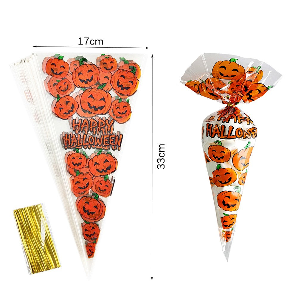 Halloween Candy Basket Halloween Snacks Fruits Bowl Biscuit Packaging Basket Trick or Treat Decoration Halloween Party Supplies