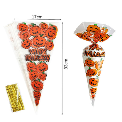 Halloween Candy Basket Halloween Snacks Fruits Bowl Biscuit Packaging Basket Trick or Treat Decoration Halloween Party Supplies