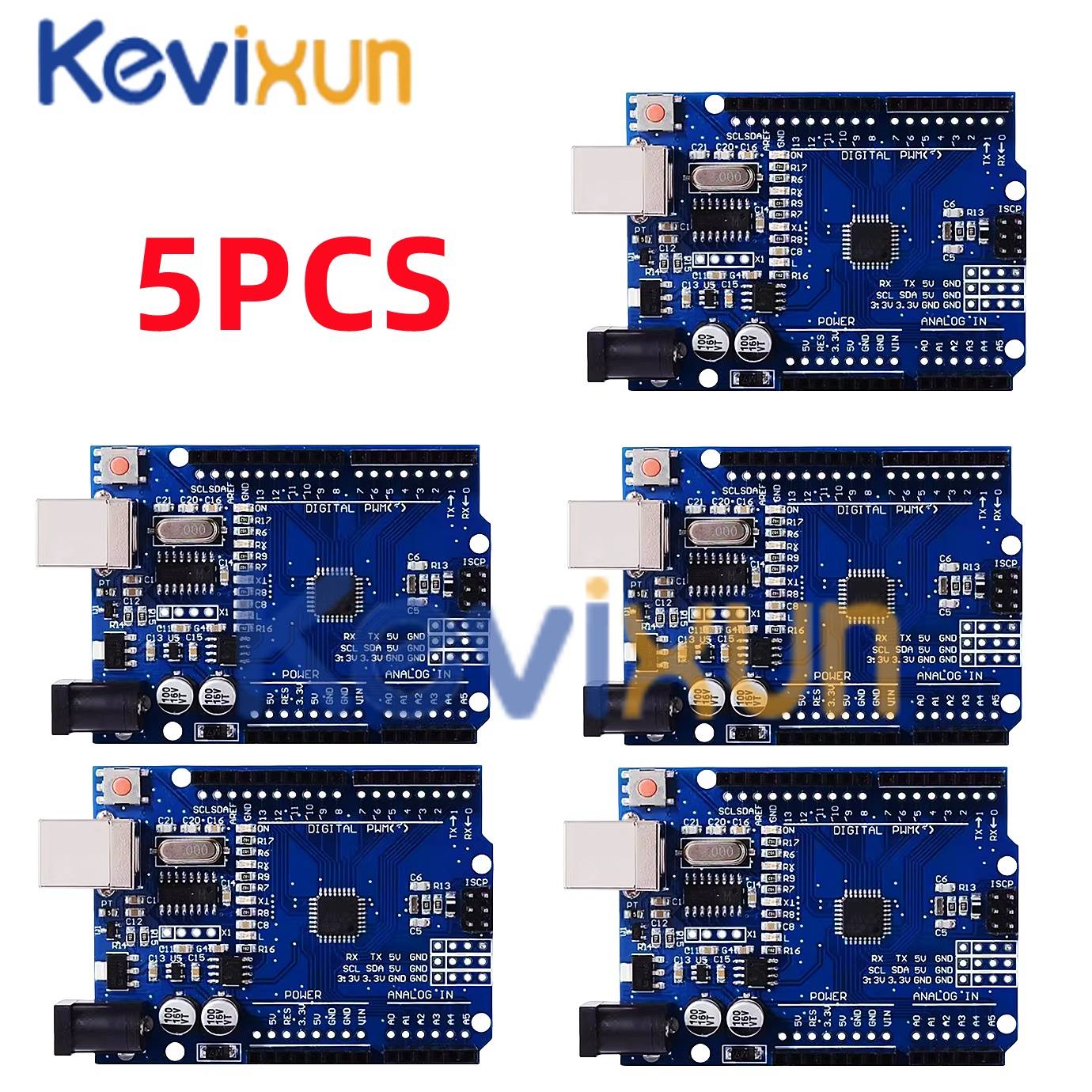 1-10PCS UNO R3 CH340G MEGA328P Chip para Arduino UNO R3 + CABO USB/TIPO-C Placa de Desenvolvimento ATMEGA328P-AU 16Mhz
