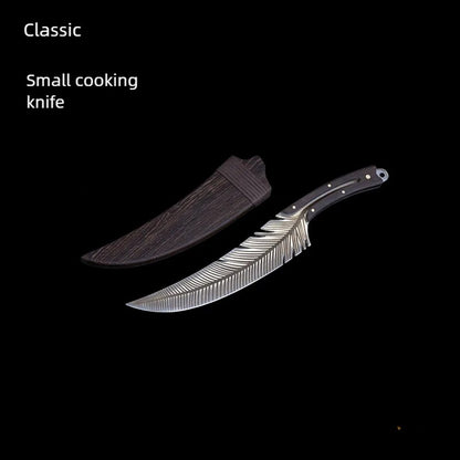 Faca de cozinha forjada em aço inoxidável, faca de chef, faca de cozinha Longquan Xiaketang, faca de corte de ossos de pena