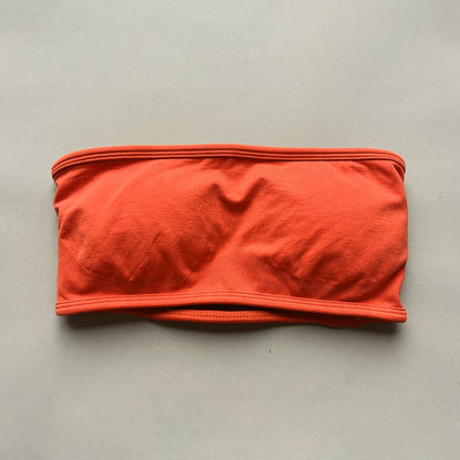 NO LOGO Backless Bandeau Sports Bra Gym Women Top Crop Tube Yoga Tops Halter Sports Seamless Bras Scrunch Workout Yoga Tank