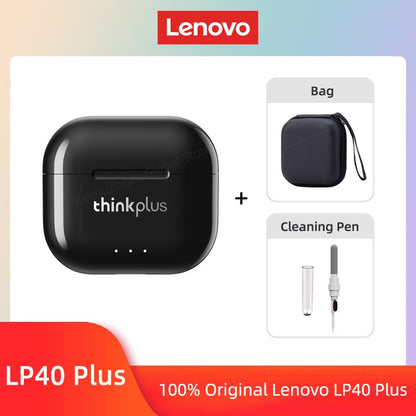 Original Lenovo LP40 Plus Earphones TWS LP40 II Wireless Bluetooth 5.3 Headphones Sport Noise Reduction Touch Control Earbus New
