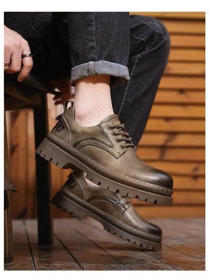 [ENLEN & BENNA] High-quality autumn and winter series men's shoes British fashion low-top men's leather shoes