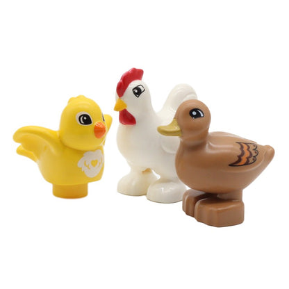 Grandes Blocos de Montar Animais Acessórios Compatíveis com Conjuntos de Tijolos de Zoo Dinossauro Criatividade Brinquedos DIY para Crianças Presente