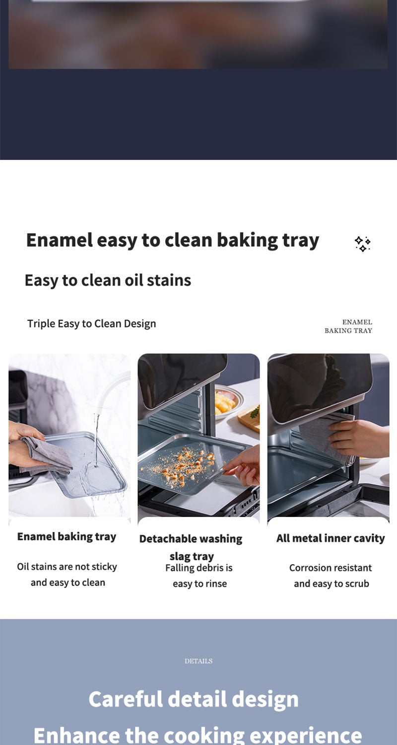 Fritadeira Elétrica de Ar 12L Forno de Convecção de Grande Capacidade Fritadeira Sem Óleo Cozinha 360° Cozedura Janela Visível Eletrodoméstico