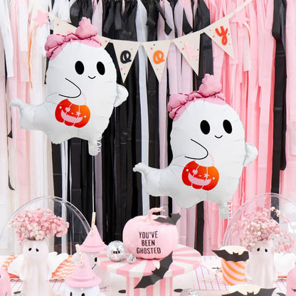 2/4pcs Halloween ghost balloon set, perfect for Halloween decorations, room decor, and spooky-themed atmosphere decorations