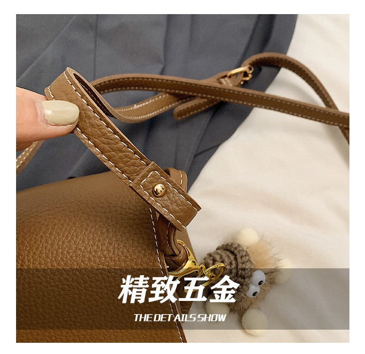 New Retro Pillow Bag Simple Solid Color Versatile Personality Single Shoulder Crossbody Bag Fashionable Niche Women's Bag