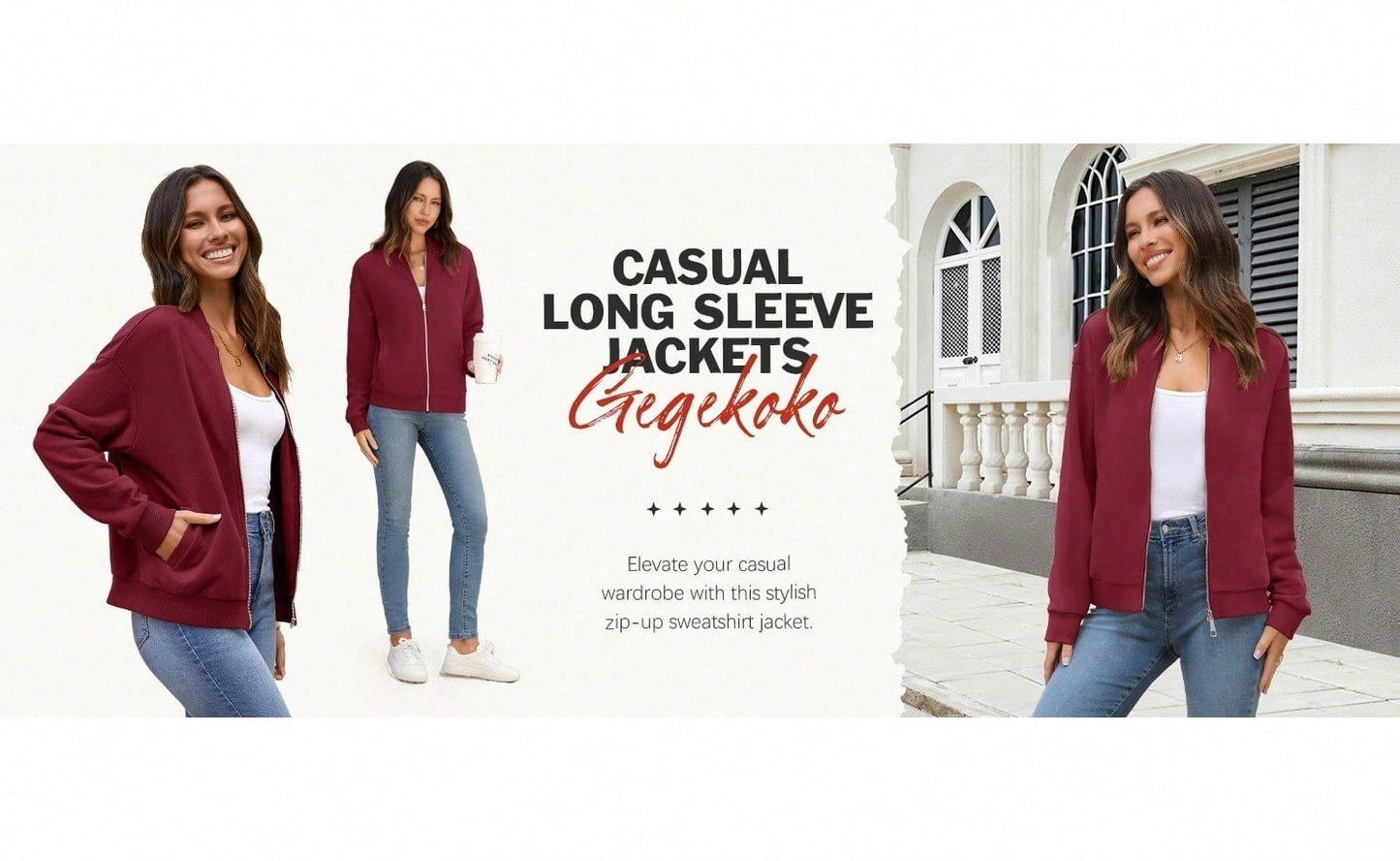 Fisoew women's Quilted Zip Up Jacket Oversized Long Sleeve Party Coat Warm Slim Fit