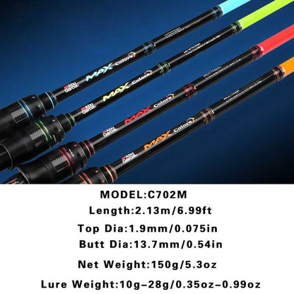 Vara de pesca Abu Garcia Rainbow original 4 cores 2 partes Vara de pesca de isca