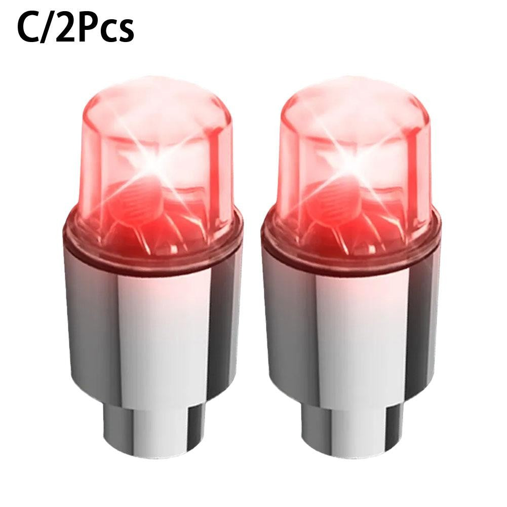 2 Peças de Luzes de Roda de Motocicleta Luzes de Pneu Luminosas Luz Ambiente de Cubo de Carro Universal Carro Motocicleta Lâmpada de Neon Luzes de Tampa de Válvula Decoração de Carro