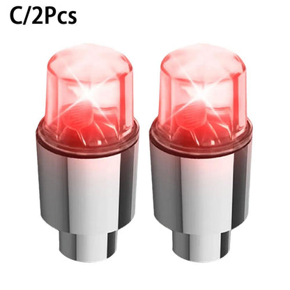 2 Peças de Luzes de Roda de Motocicleta Luzes de Pneu Luminosas Luz Ambiente de Cubo de Carro Universal Carro Motocicleta Lâmpada de Neon Luzes de Tampa de Válvula Decoração de Carro