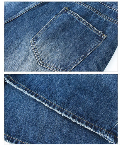 Men's Jeans American Style Vintage Loose Fit Wide Leg Straight Leg Denim Shorts Fashion Design Summer Y2k Gothic Washed Shorts