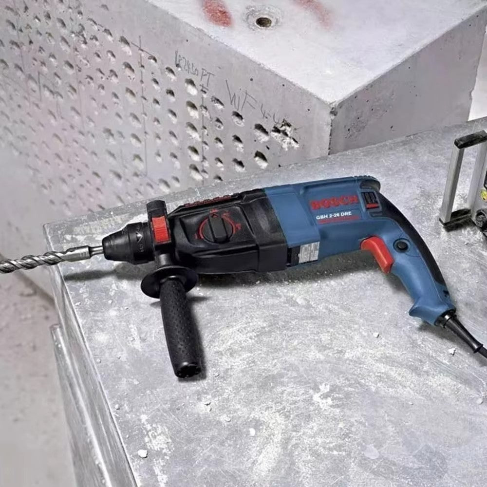 Furadeira de Impacto Rotativa Bosch GBH 1100W SDS-Plus para Concreto Tijolo Pedra Serviço Pesado Profissional Elétrica 3 Brocas