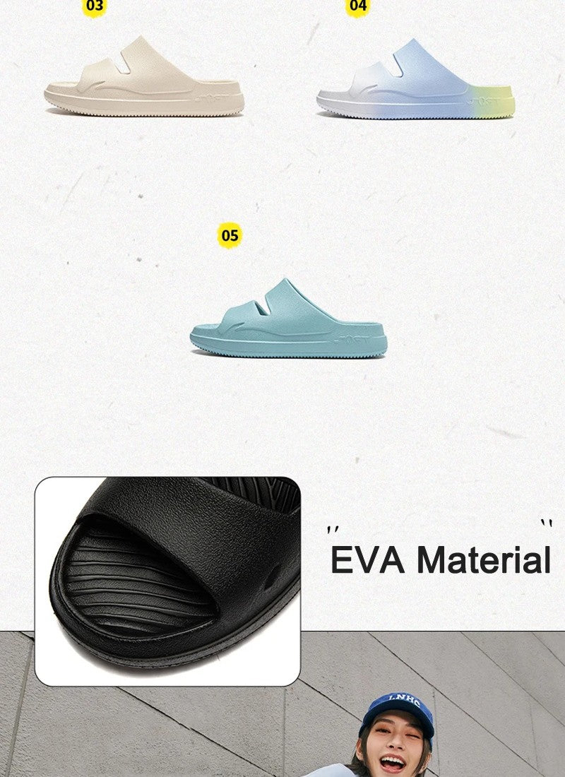 Li-Ning Unisex SOFT CLAP Slippers COMFOAM Rebound Breathable Lightweight LiNing Men Women Stylish Sandals AGAV017