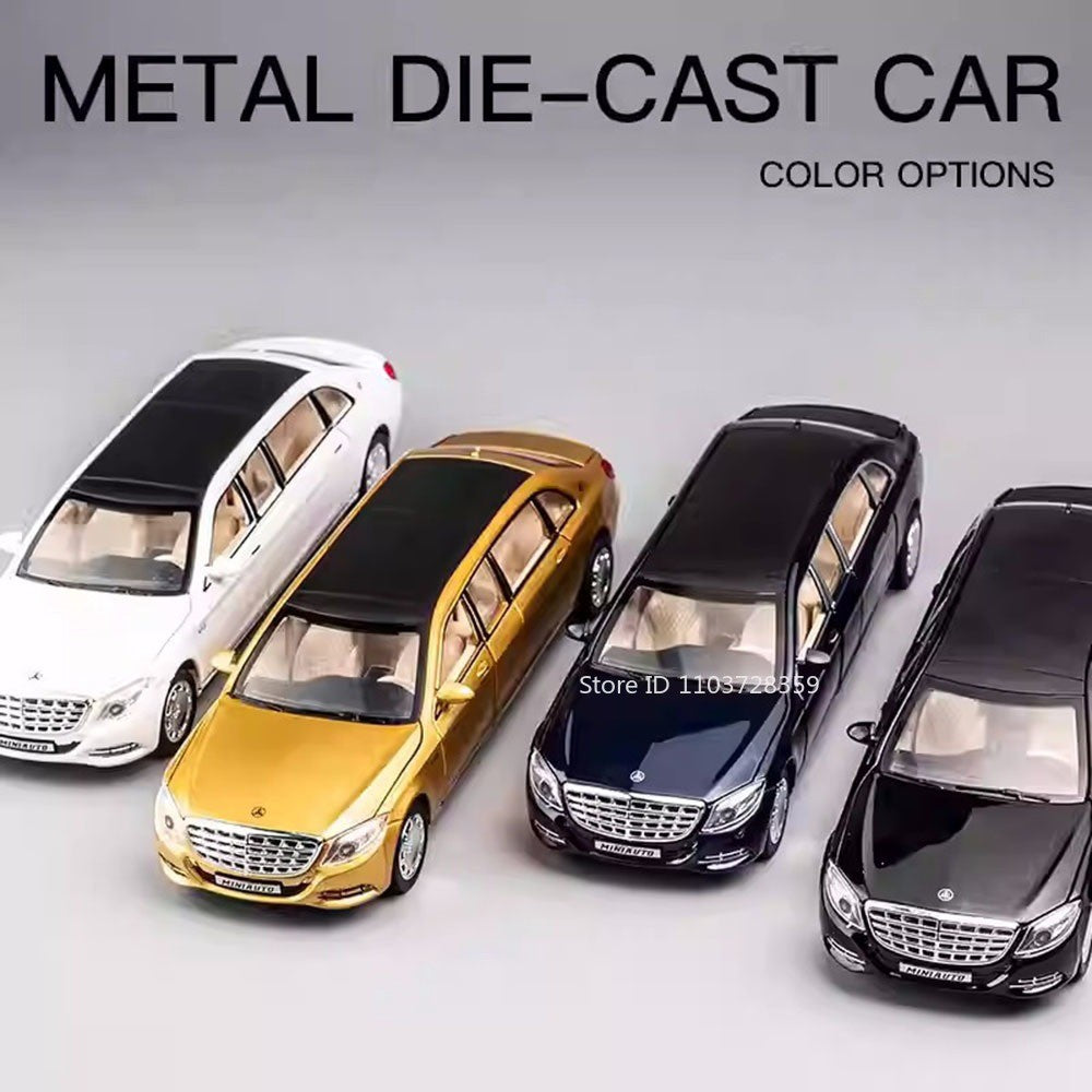 1:32 S650 C260 Modelo de Carro de Brinquedo em Miniatura Liga Fundida com Som Luz Portas Abertas Veículo de Simulação de Fricção Brinquedos para Presentes de Meninos