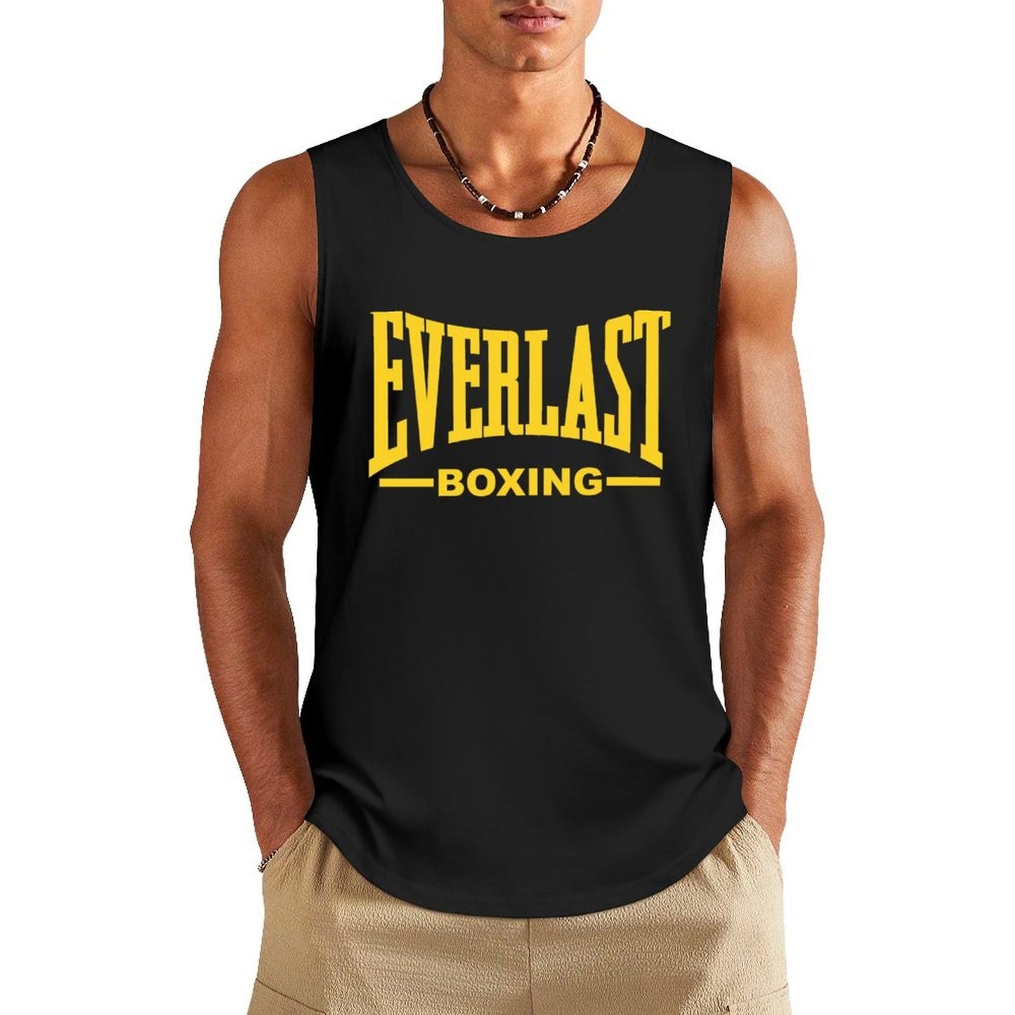Outdoor Boxing Sports Men's Tank Tops Quick Dry Breathable Gym T-shirt Man Casual O-neck Sleeveless Shirts Fashion Fitness Vest