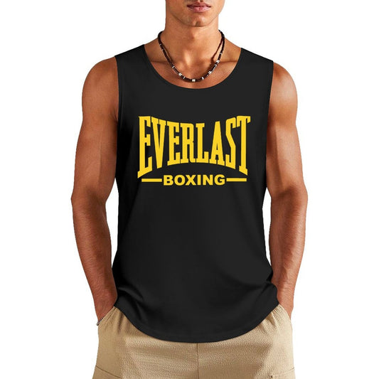 Outdoor Boxing Sports Men's Tank Tops Quick Dry Breathable Gym T-shirt Man Casual O-neck Sleeveless Shirts Fashion Fitness Vest