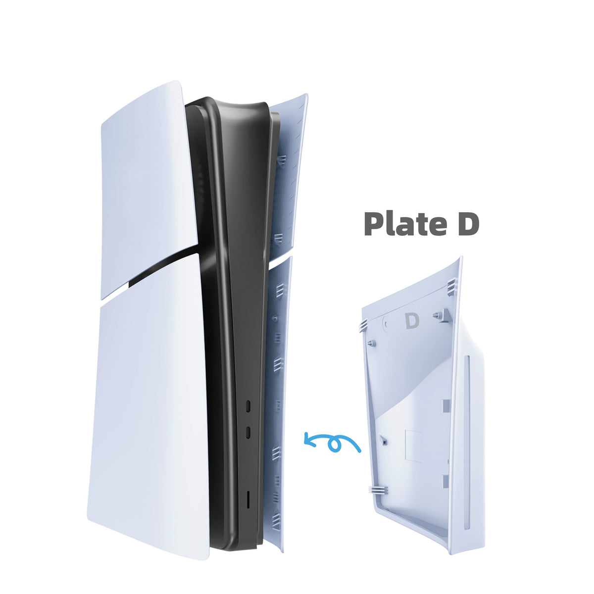 Replacement White Digital E Part Faceplate For PS5 Pro PS5 Slim Case Side Shell Dustproof For PS5 Slim/Pro Console Accessories