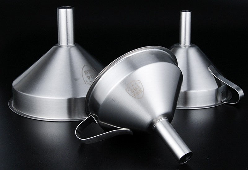 Stainless Steel Funnel Kitchen Oil Liquid Funnel Metal Funnel with Detachable Filter Wide Mouth Funnel for Canning Kitchen Tools