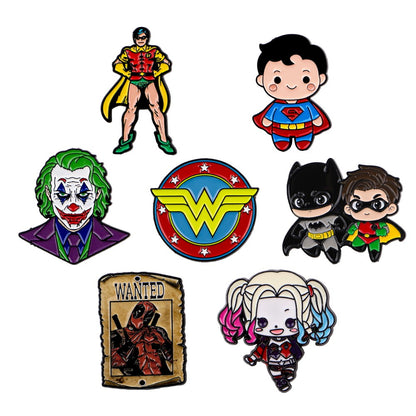 Cartoon Movie Hero Soft Enamel Pin Lapel Pins for Backpack Badges Men Women Brooch for Clothes Jewelry Pins Toys Accessories