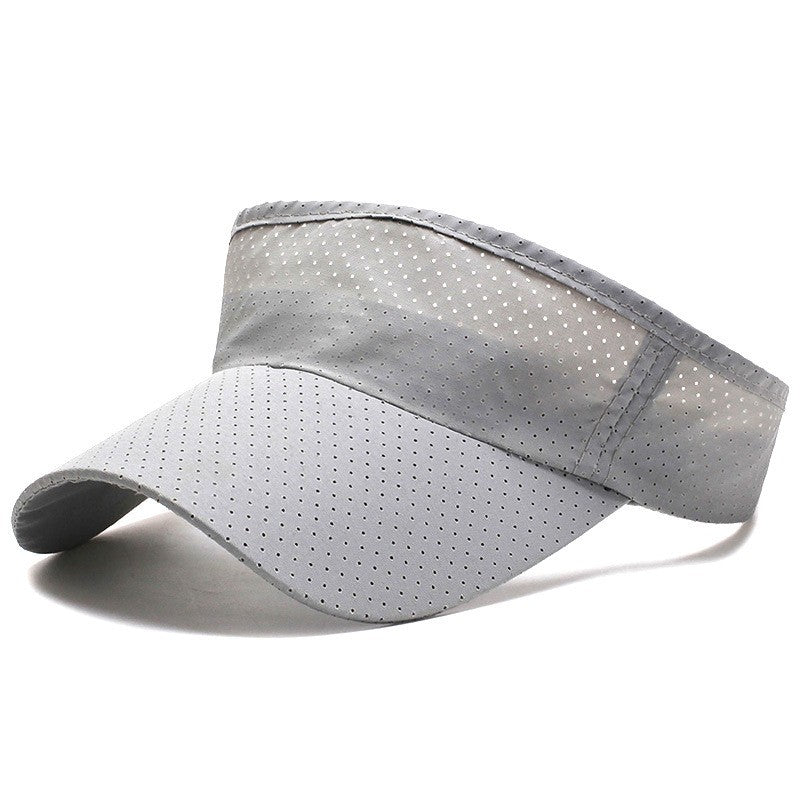 Chapéus de sol de verão respiráveis, masculinos e femininos, com viseira ajustável, proteção UV, parte superior vazia, sólida, para esportes, tênis, corrida, boné de proteção solar